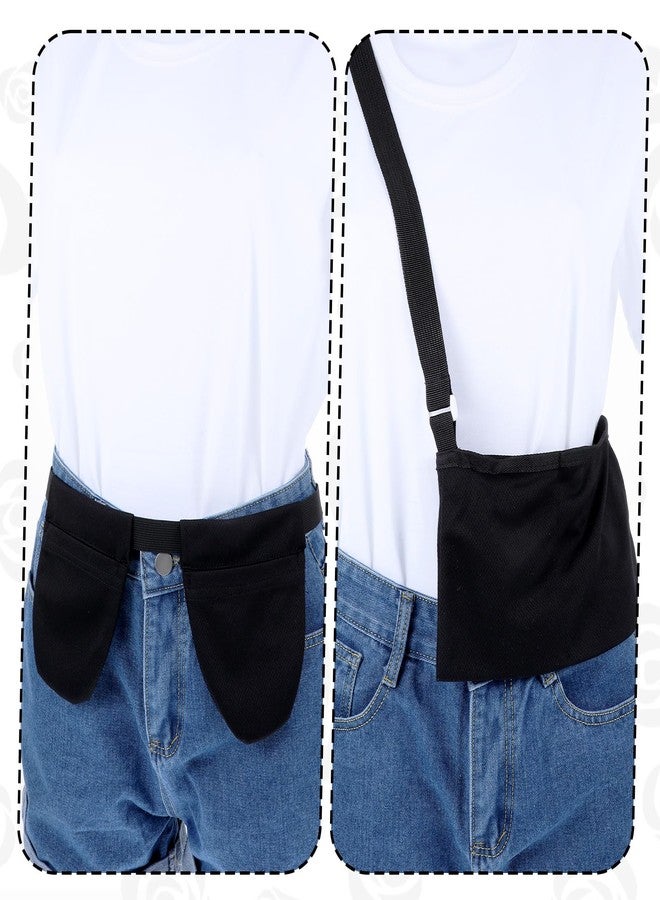 oruola حاملات تصريف أورولا قطعتين لما بعد عملية شد البطن، حوامل تصريف قابلة للتعديل لما بعد جراحة الثدي، مستلزمات عملية شد البطن المرنة والمريحة، حزام تصريف لشد البطن للعناية بالمريض، أسود - Image 5